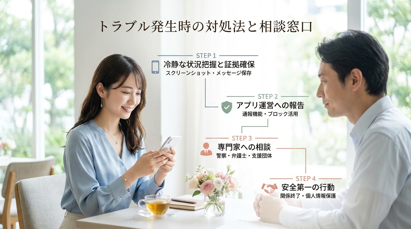 トラブル発生時の対処法と相談窓口