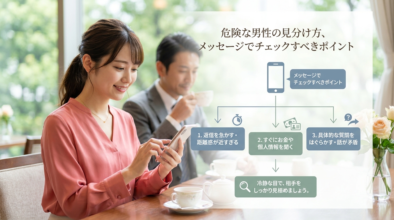 危険な男性の見分け方、メッセージでチェックすべきポイント