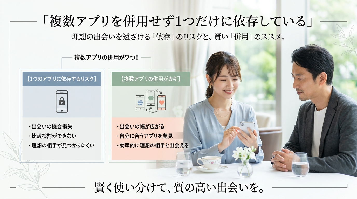 複数アプリを併用せず1つだけに依存している