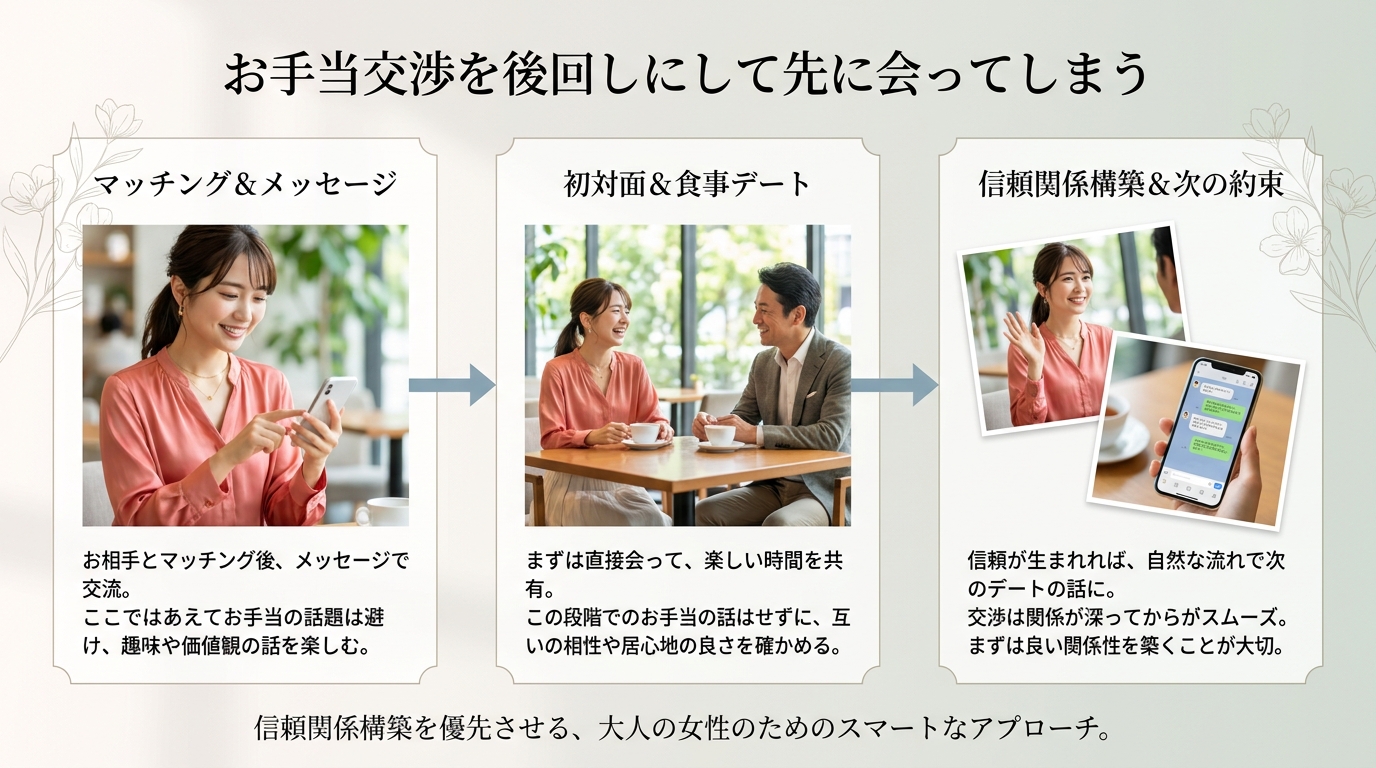 お手当交渉を後回しにして先に会ってしまう