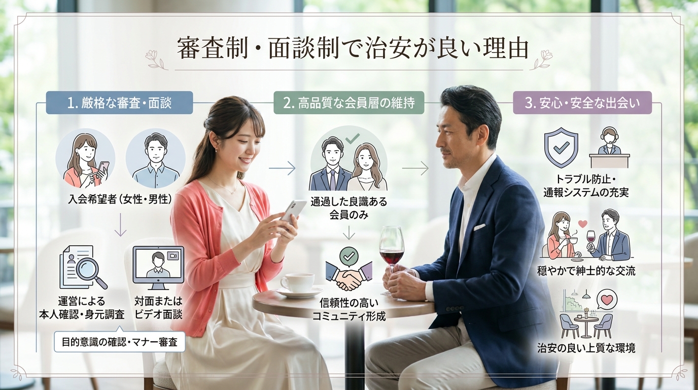 審査制・面談制で治安が良い理由
