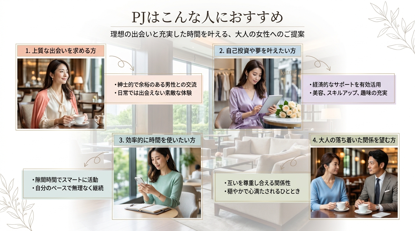 PJはこんな人におすすめ